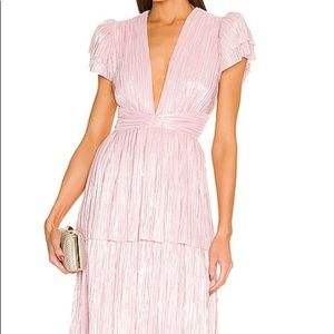 Sabina Musayev x Revolve Maze Pink Sparkle Dress